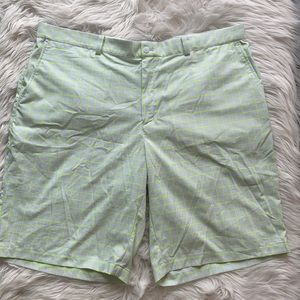 Nike Golf Shorts White Neon Green